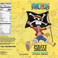 One Piece Pirate Dream Ocean Blue Rasp Energy Drink 12fl oz Can, 12ct