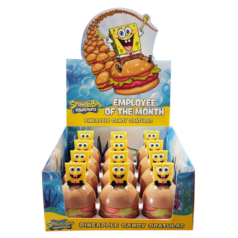Spongebob Employee Of The Month Tin w/Pineapple Candy Spatulas, 12ct