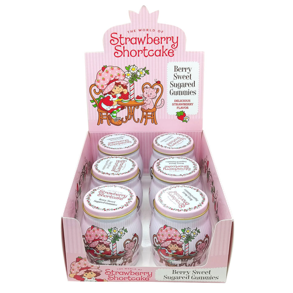Strawberry Shortcake Berry Sweet Sugared Gummies 3.7oz Tin, 6ct