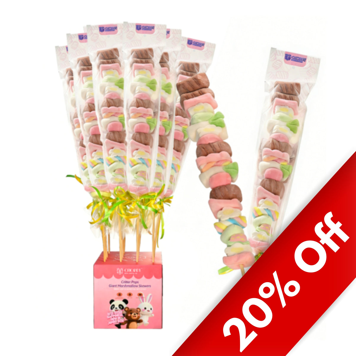 Limited Import - Giant 33" Tall Fruit Fiesta Marshmallow Skewer 20ct