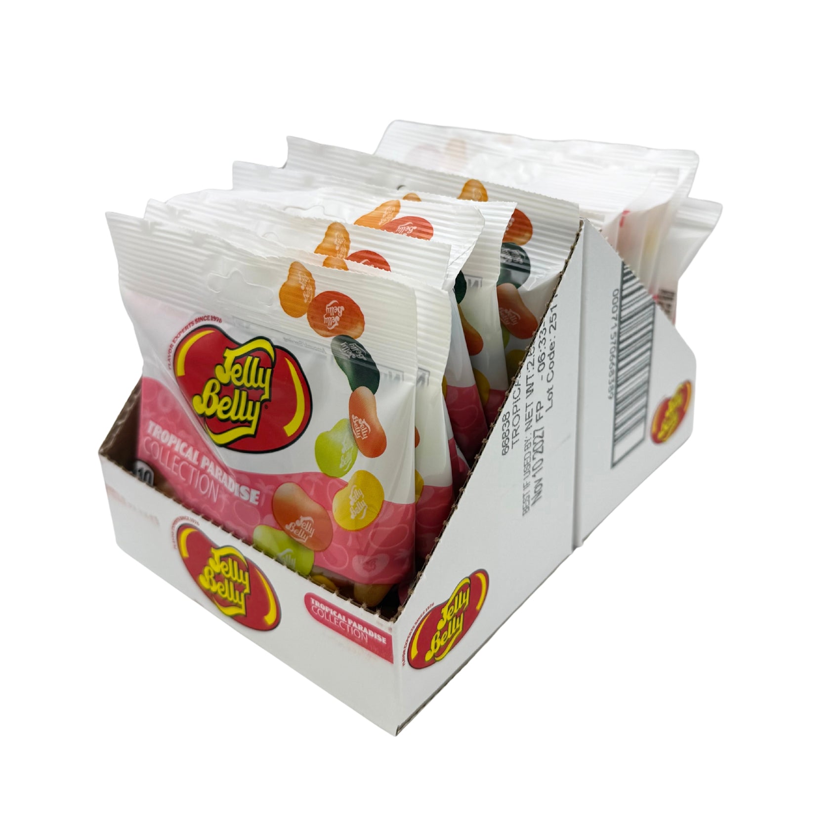 Jelly Belly Tropical Paradise Jelly Beans, 3.5oz Peg Bags, 12ct