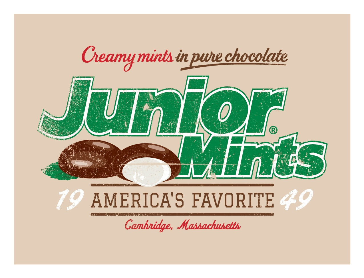Magnet, 5ct - Junior Mints America's Favorite 1949