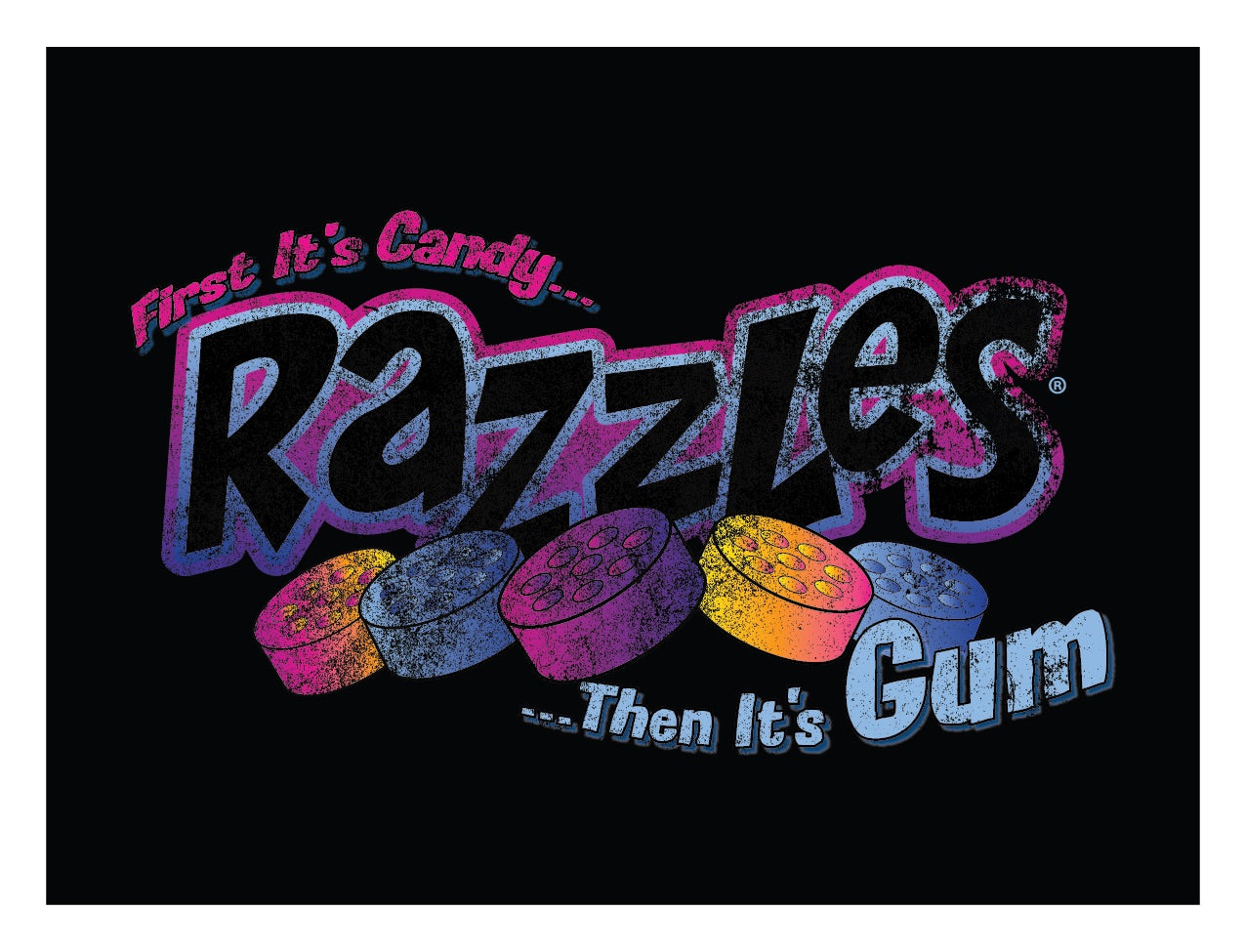 Magnet, 5ct - Razzles, First it's Candy...then..