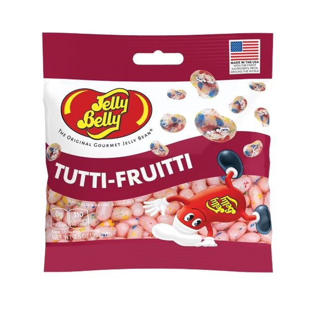 Jelly Belly Tutti-Fruitti Jelly Beans Peg Bags, 3.5oz, 12ct