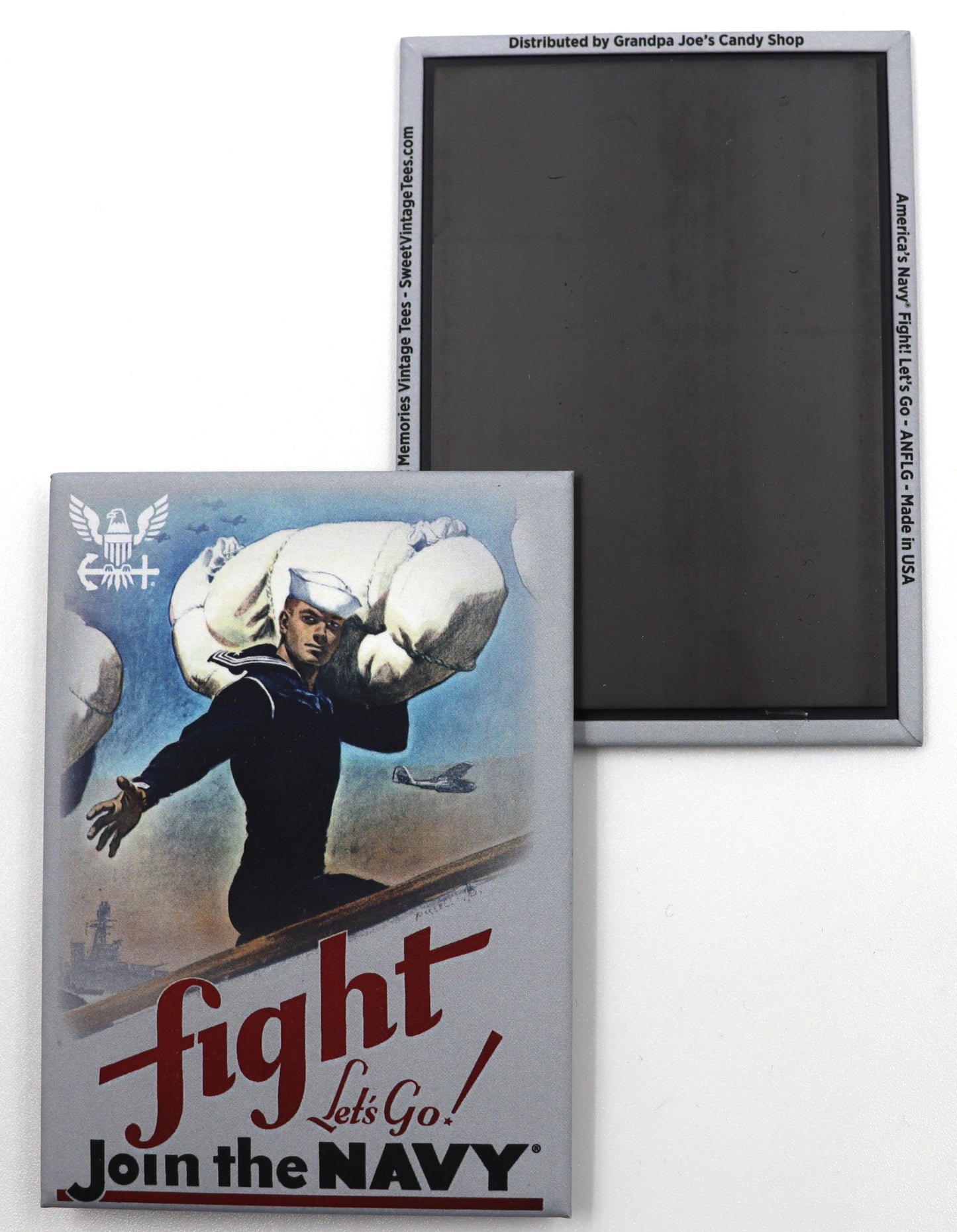 Magnet, 5ct - America's Navy Fight! Let's go!  Join the Navy