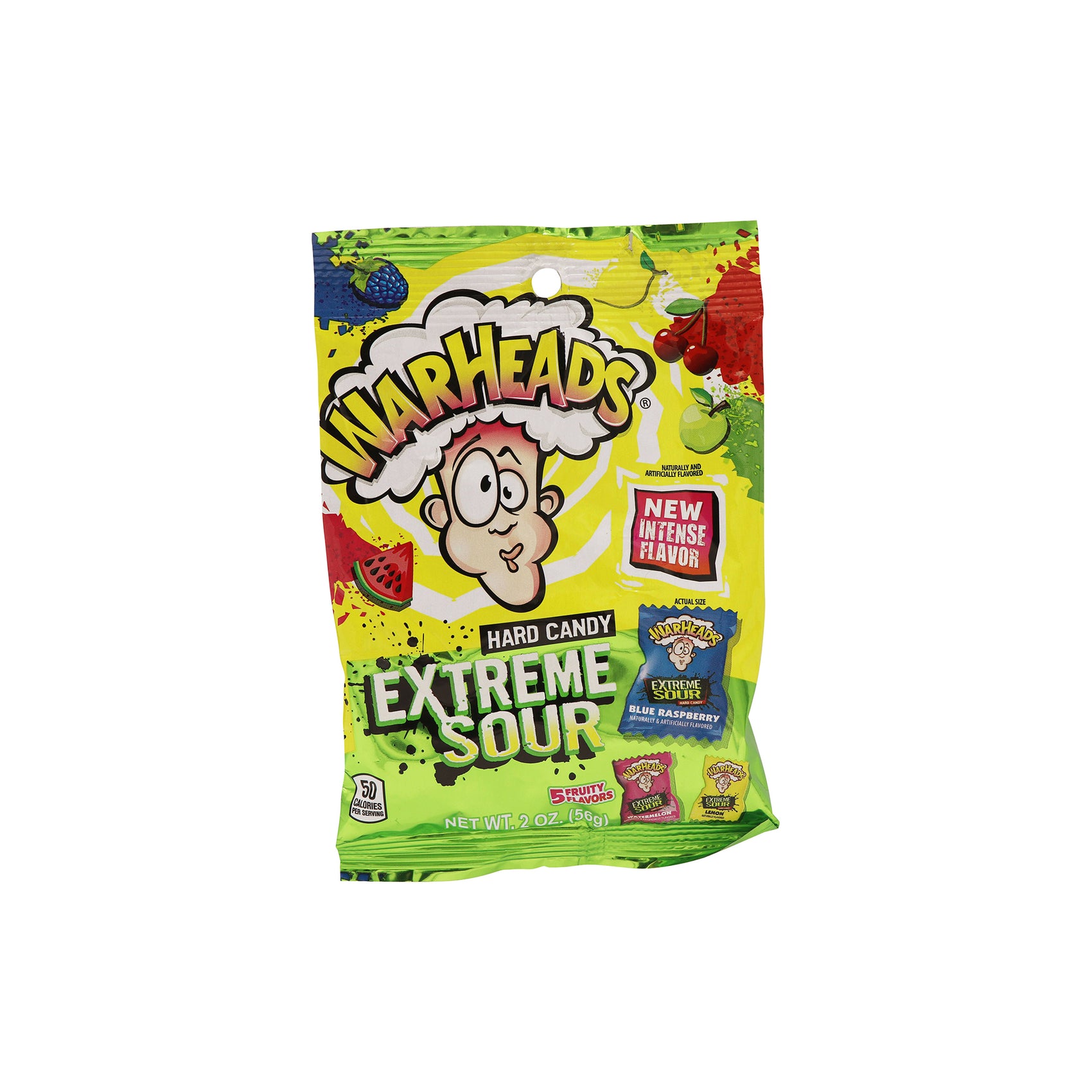 Warheads Extreme Sour Hard Candy, 2oz Peg Bag 12ct