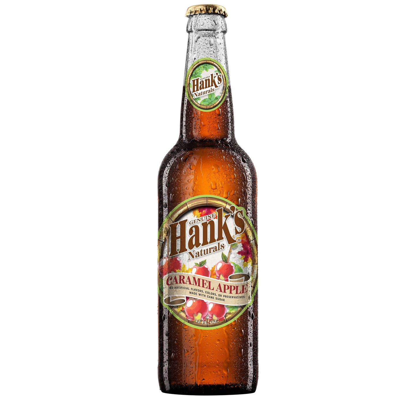 Hank's Naturals Caramel Apple Soda, 12ct Glass Bottles
