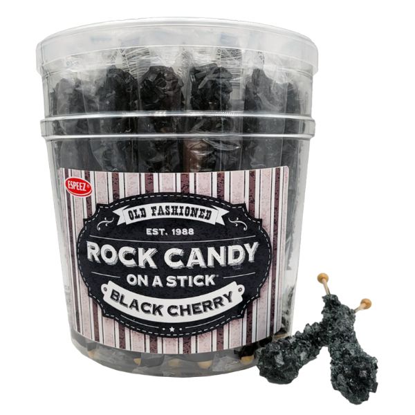 Rock Candy Sticks - Black Cherry, 36ct Jar