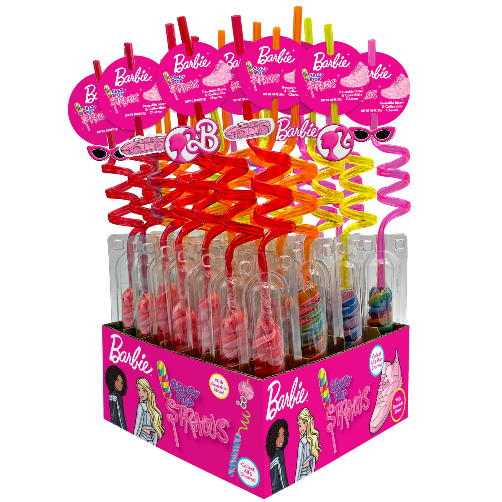 Barbie Crazy Pop Straws, 30ct