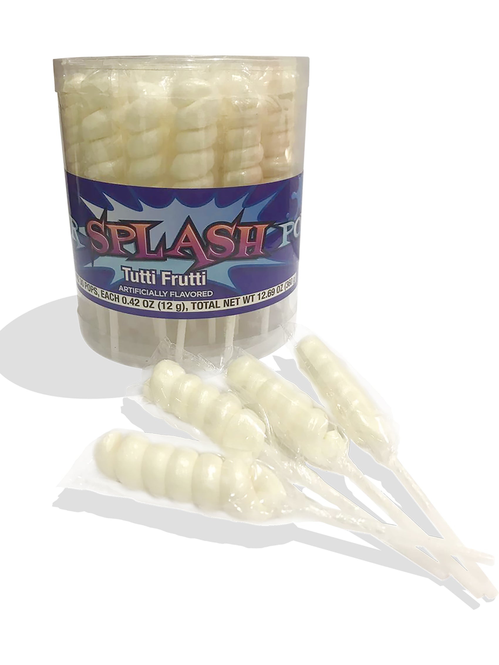 Albert's Color Splash Pops, Tutti-Frutti / Pearl White, 30ct
