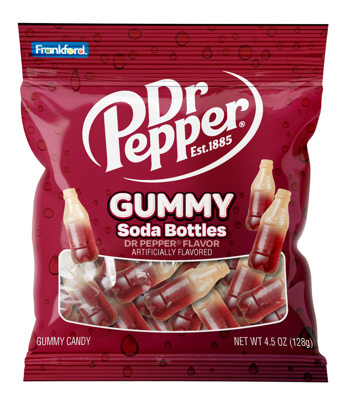 Dr. Pepper Gummy Cola Bottles 4.5oz, 12ct Peg Bag