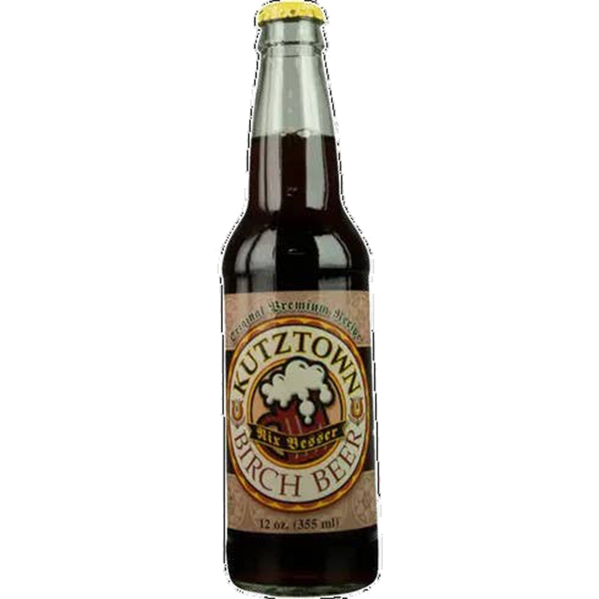 Kutztown Birch Beer Soda, 12oz Glass Bottle 12ct