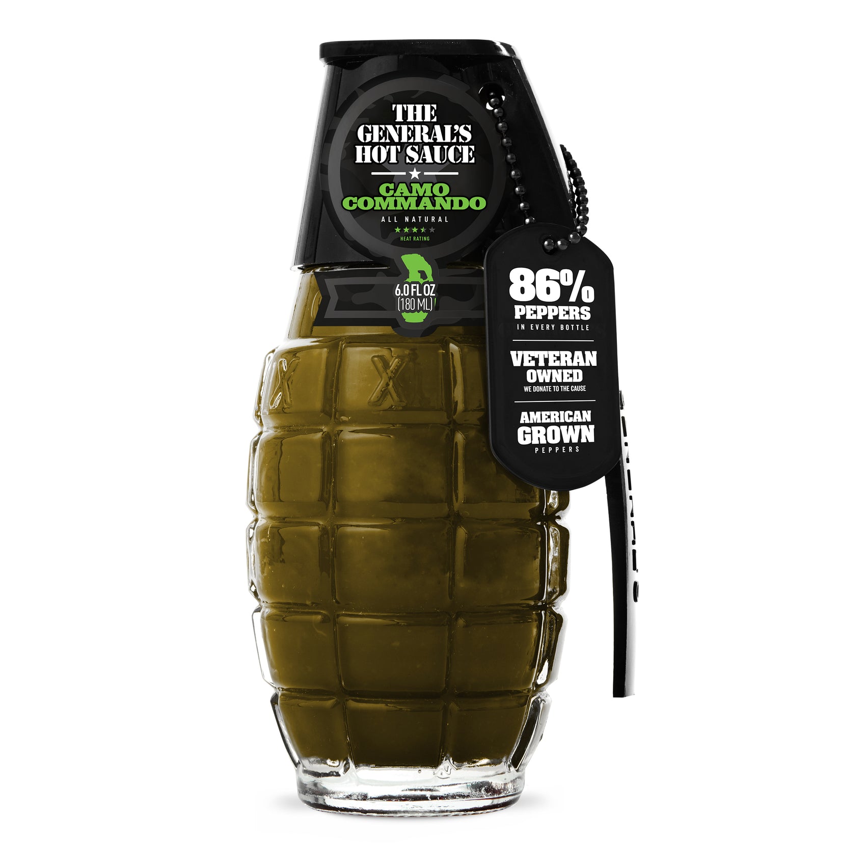 General's Hot Sauce - Camo Cammando 6oz, 12ct