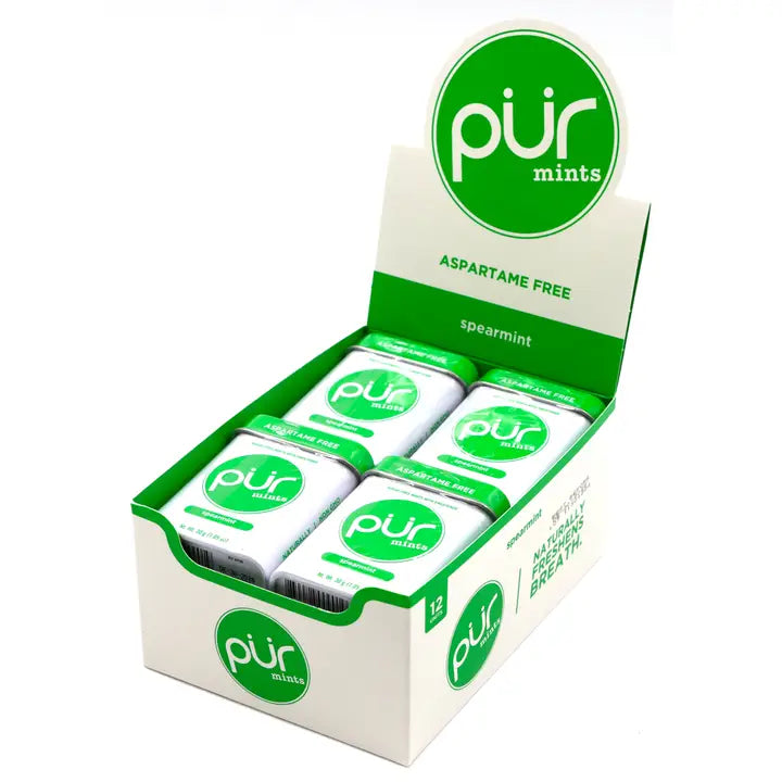PUR Mints Spearmint 1.05oz Tin, 12ct Box