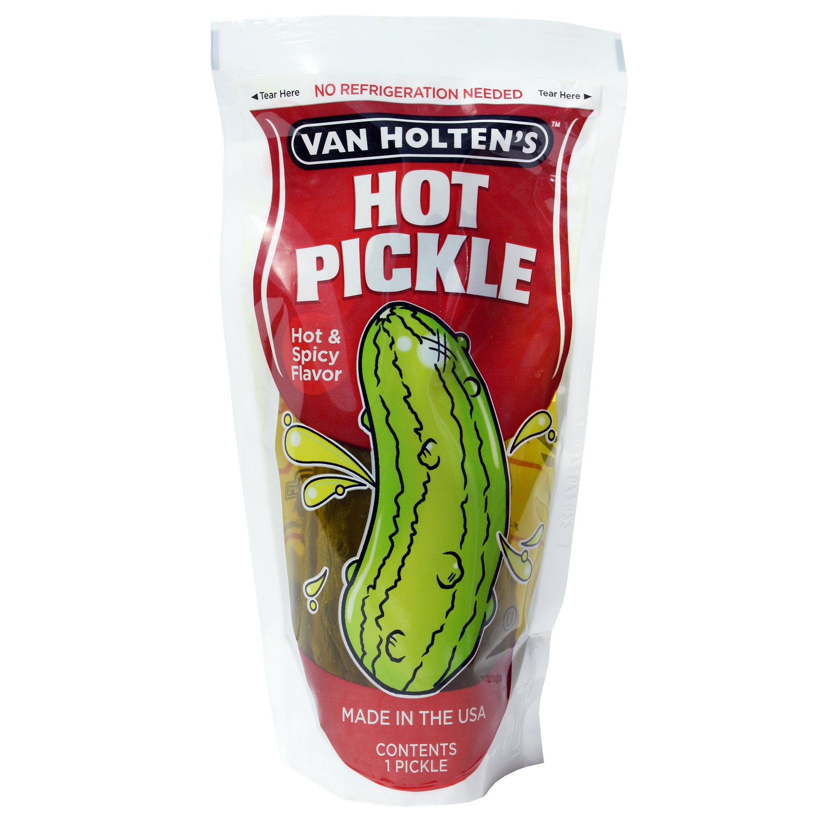 Van Holten's Large Hot Pickle Pouch, 12ct