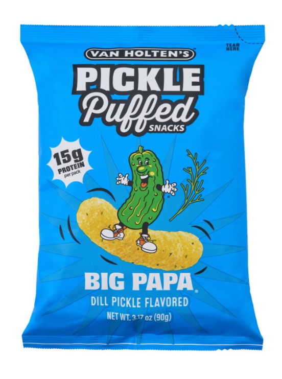 Van Holten's Big Papa Pickle Puffs 90g (3.17oz), 10ct