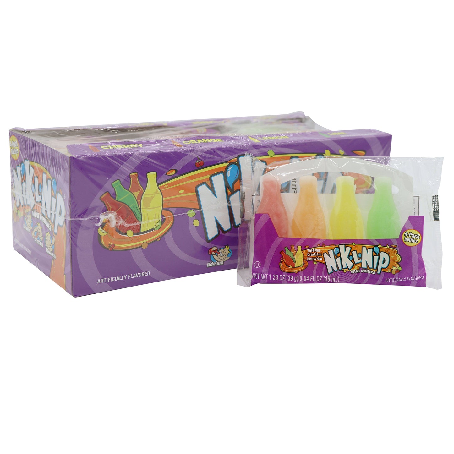 Nik-L-Nip 4 pack 1.39oz Candy, 18ct