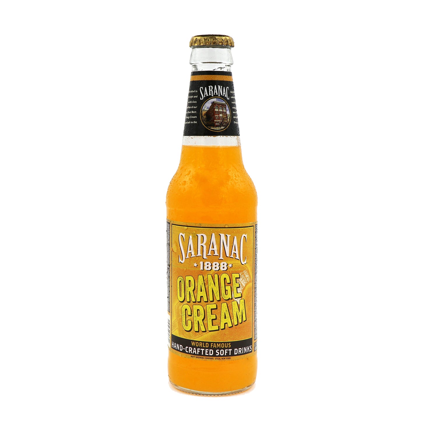 Saranac Orange Cream Soda, 12oz Glass Bottle 12ct