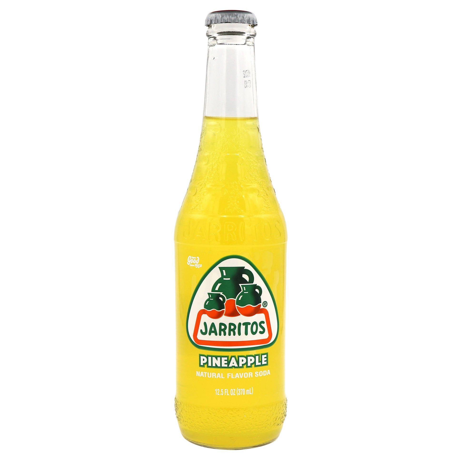 Jarritos Pineapple Soda, 12.5oz Glass Bottle, 12ct