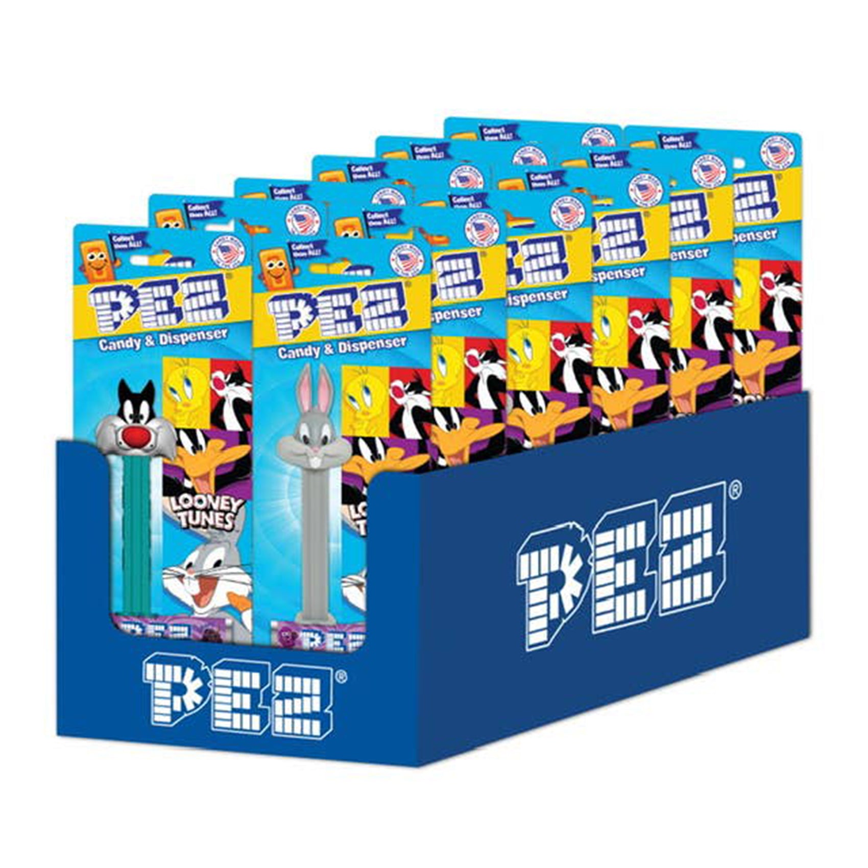 Pez Blister Card - Looney Tunes Candy & Dispenser