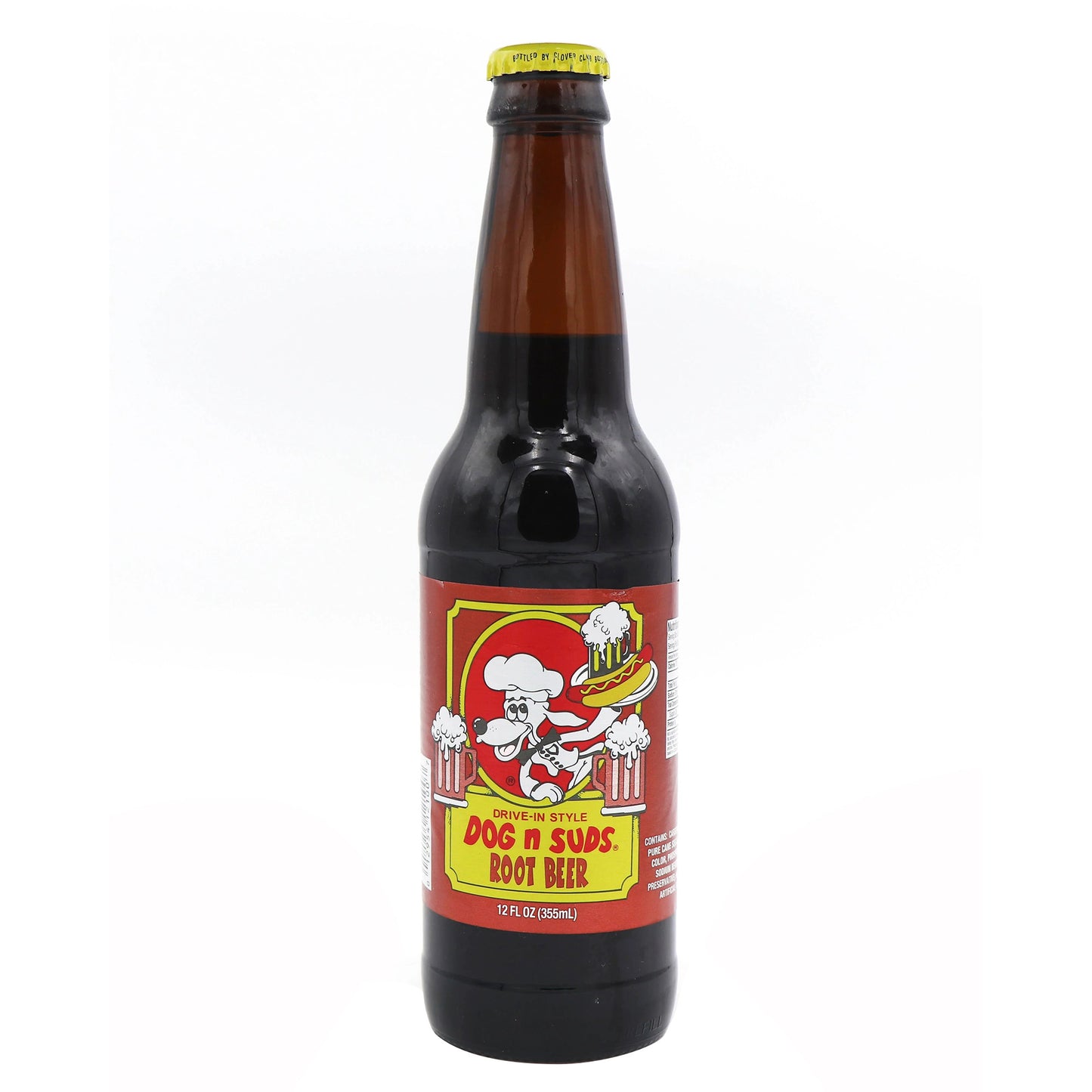Dog N Suds Root Beer Soda, 12oz Glass Bottle 12ct