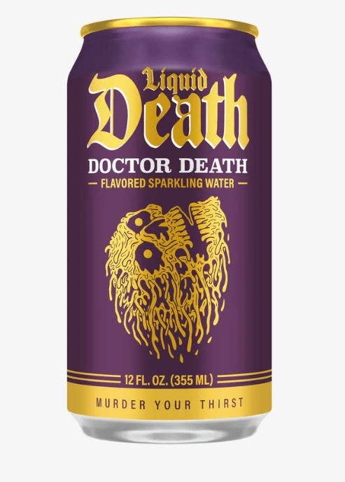 Liquid Death Sparkling Water, Doctor Death, 12oz Can, 6ct