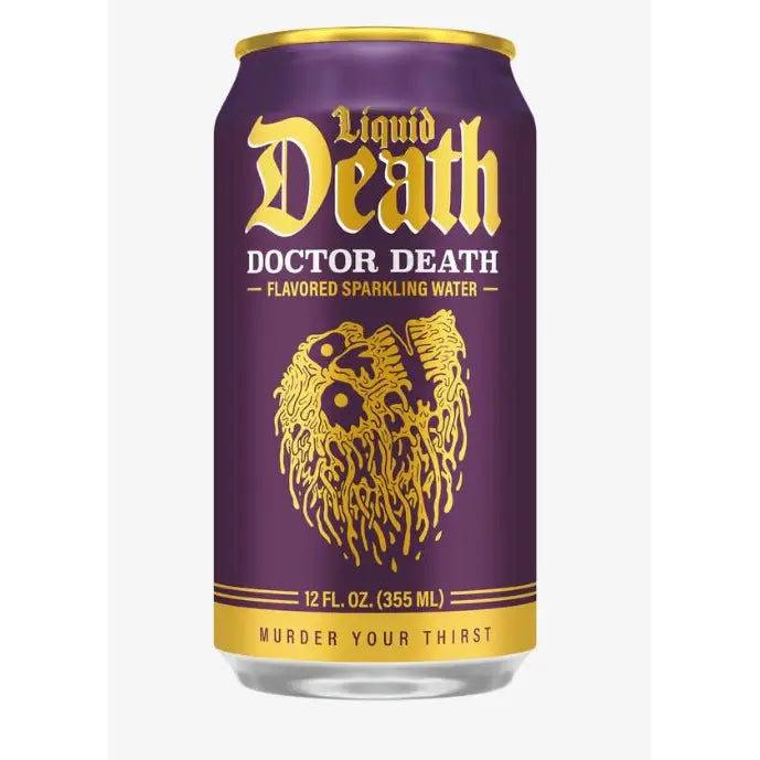 Liquid Death Doctor Death Sparkling Water 12oz, 6ct
