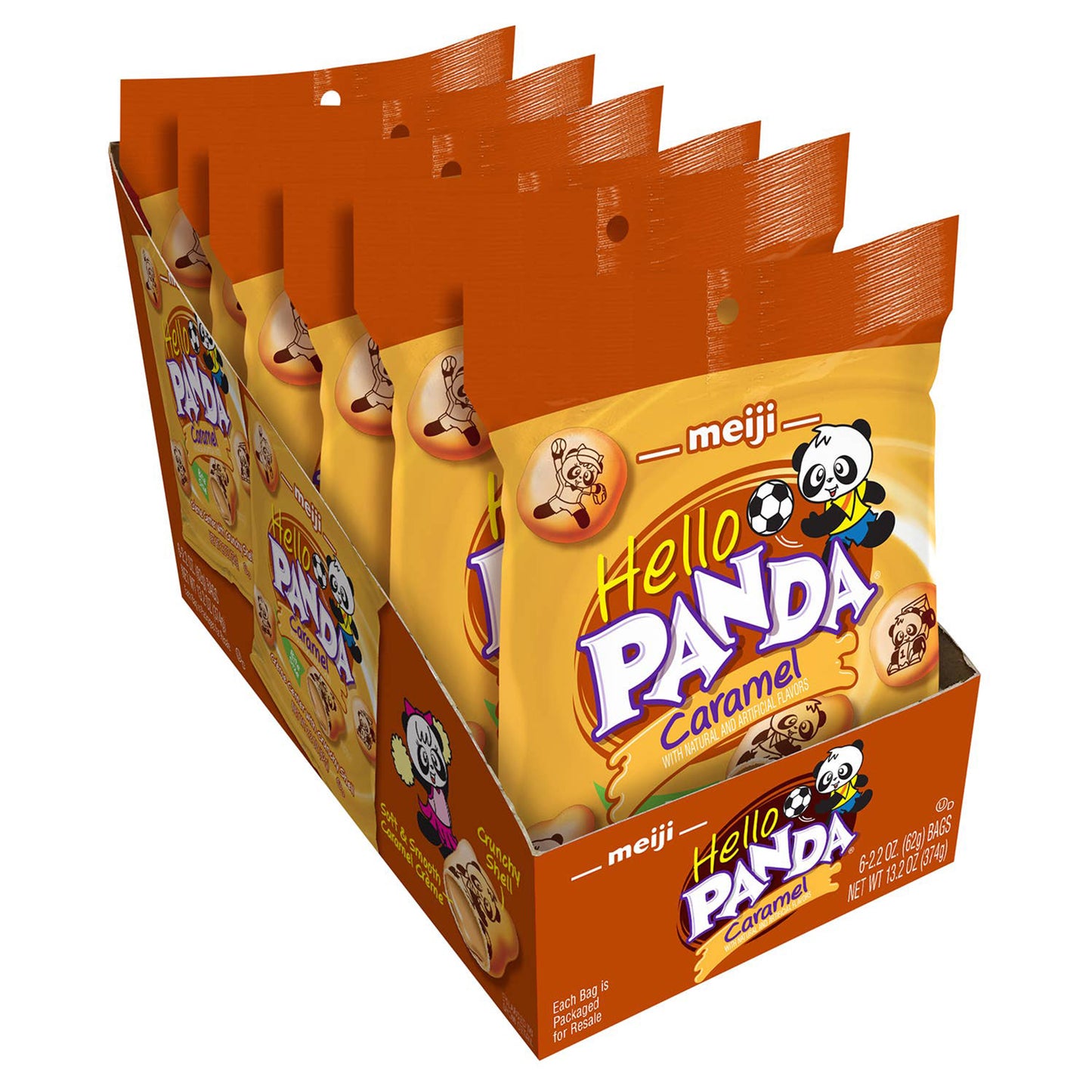Meiji Hello Panda, Caramel 2.2oz Bag, 6ct
