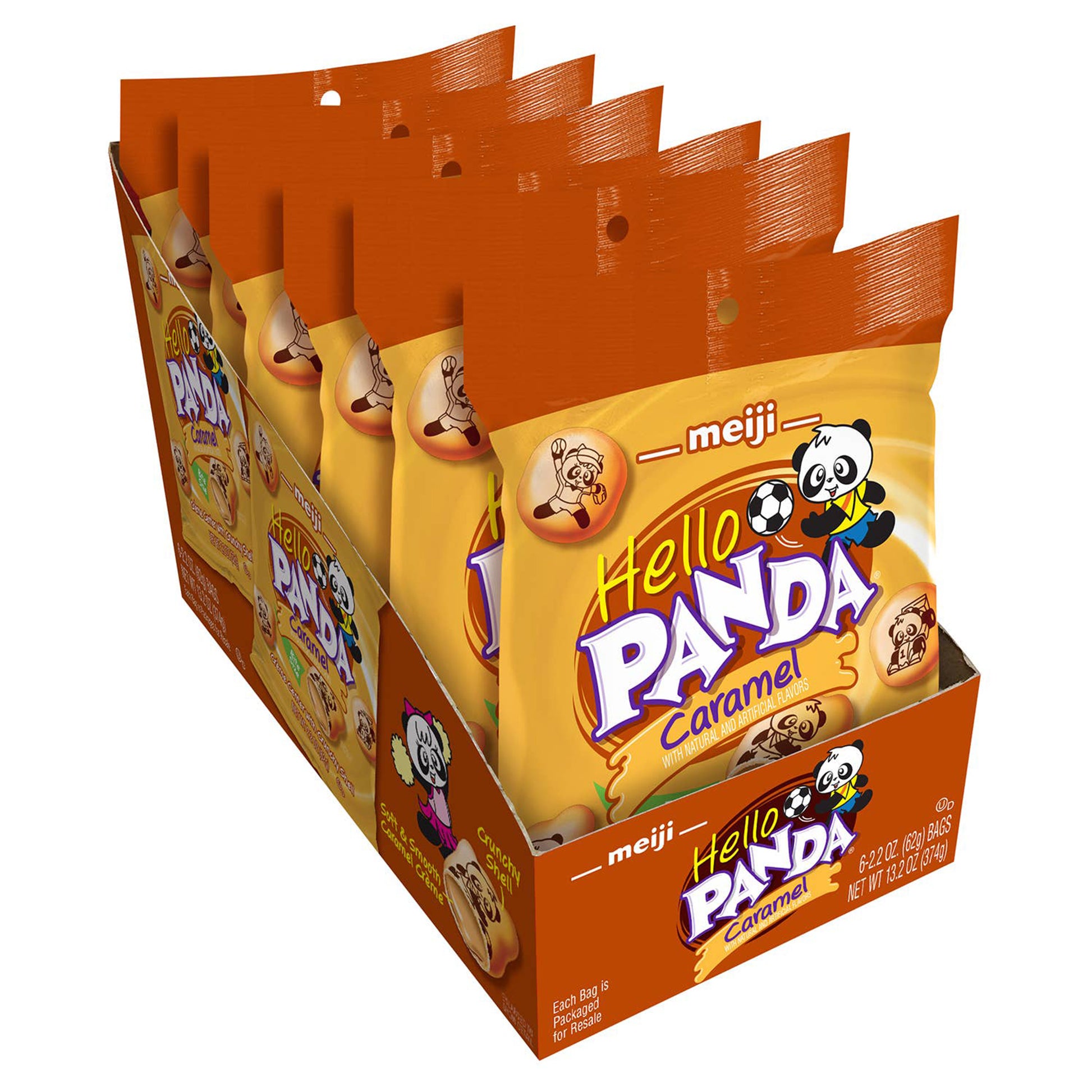 Meiji Hello Panda, Caramel 2.2oz Bag, 6ct