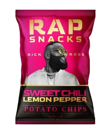Rap Snacks Sweet Chili Lemon Pepper Chips, 2.5oz, 10ct