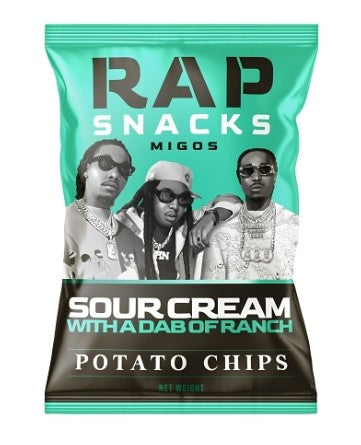 Rap Snacks Sour Cream And Ranch Chips, 2.5oz, 10ct