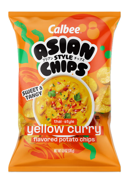 Calbee Asian Chips ThaiStyle Yellow Curry 6oz 12ct