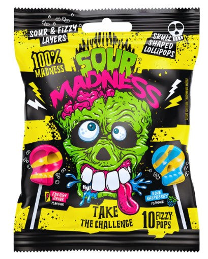 Limited Import - Sour Madness Original Lollipop 90g, 12ct
