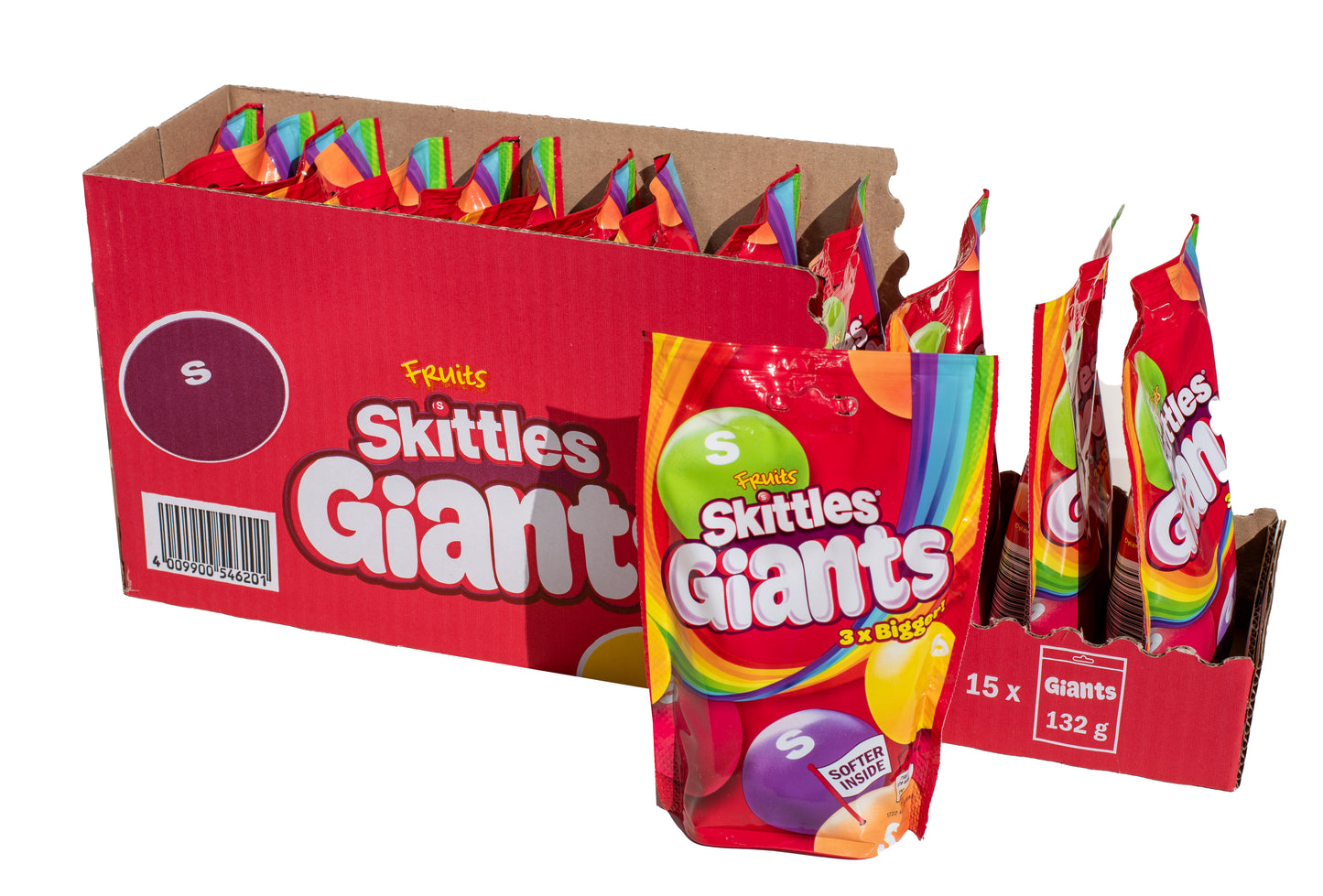 Limited Import - Skittles Giants Fruit 132g, 15ct