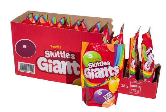 Limited Import - Skittles Giants Fruit 132g, 15ct