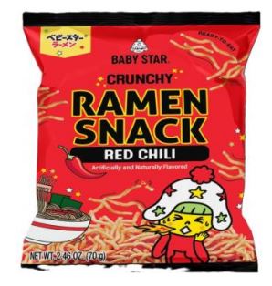 Limited Import Crunchy Ramen Snack Red Chili 15ct