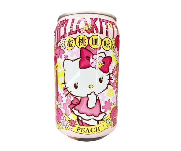 Hello Kitty Peach Flavored Soda, 11.1oz can, 12ct