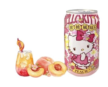 Limited Import Hello Kitty Peach Soda 20ozCan 12ct