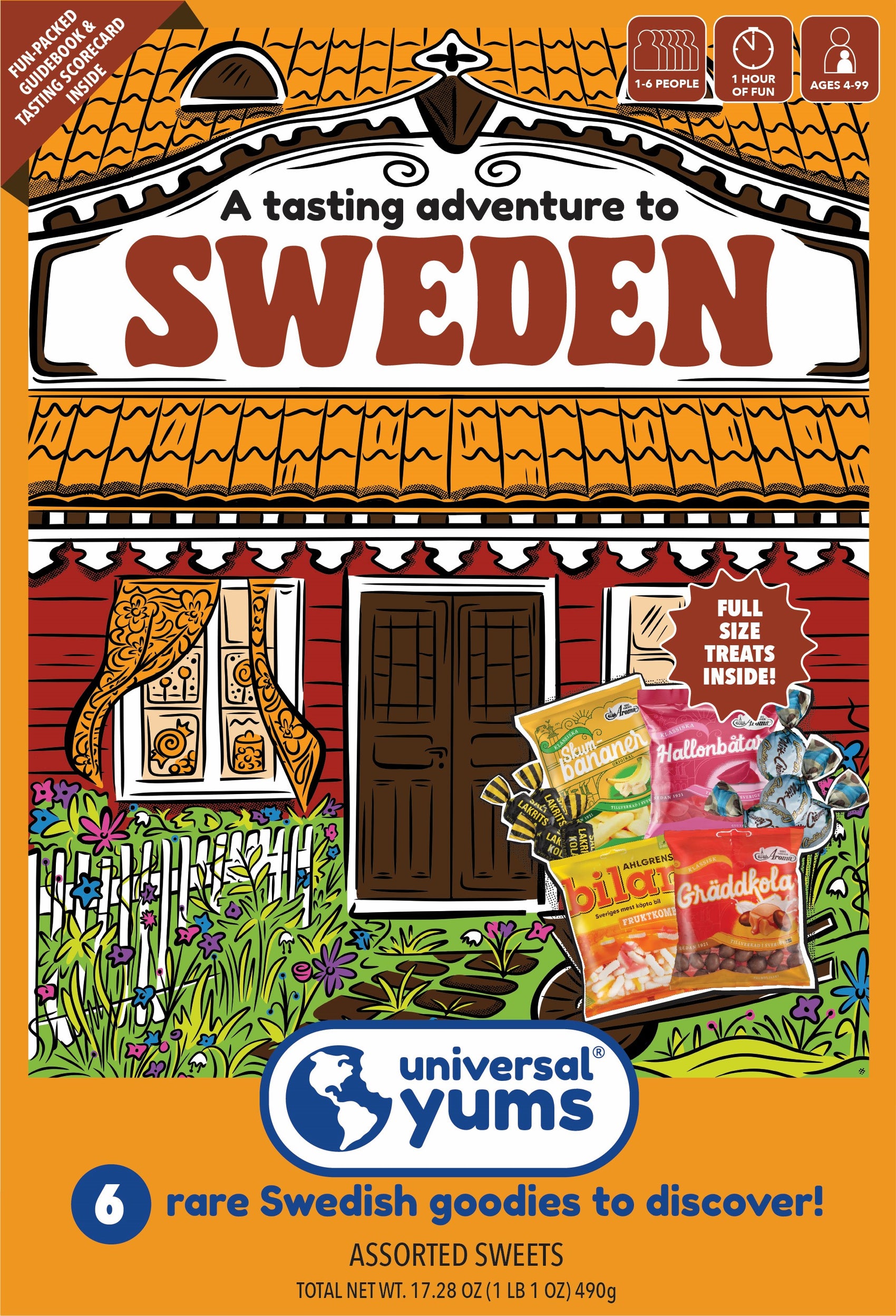 Universal Yums, Sweden Tasting Adventure Box, 4ct