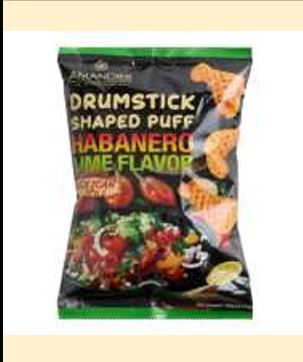 Drumstick Shaped Puff Mexican Habanero Lime 60g, 12ct