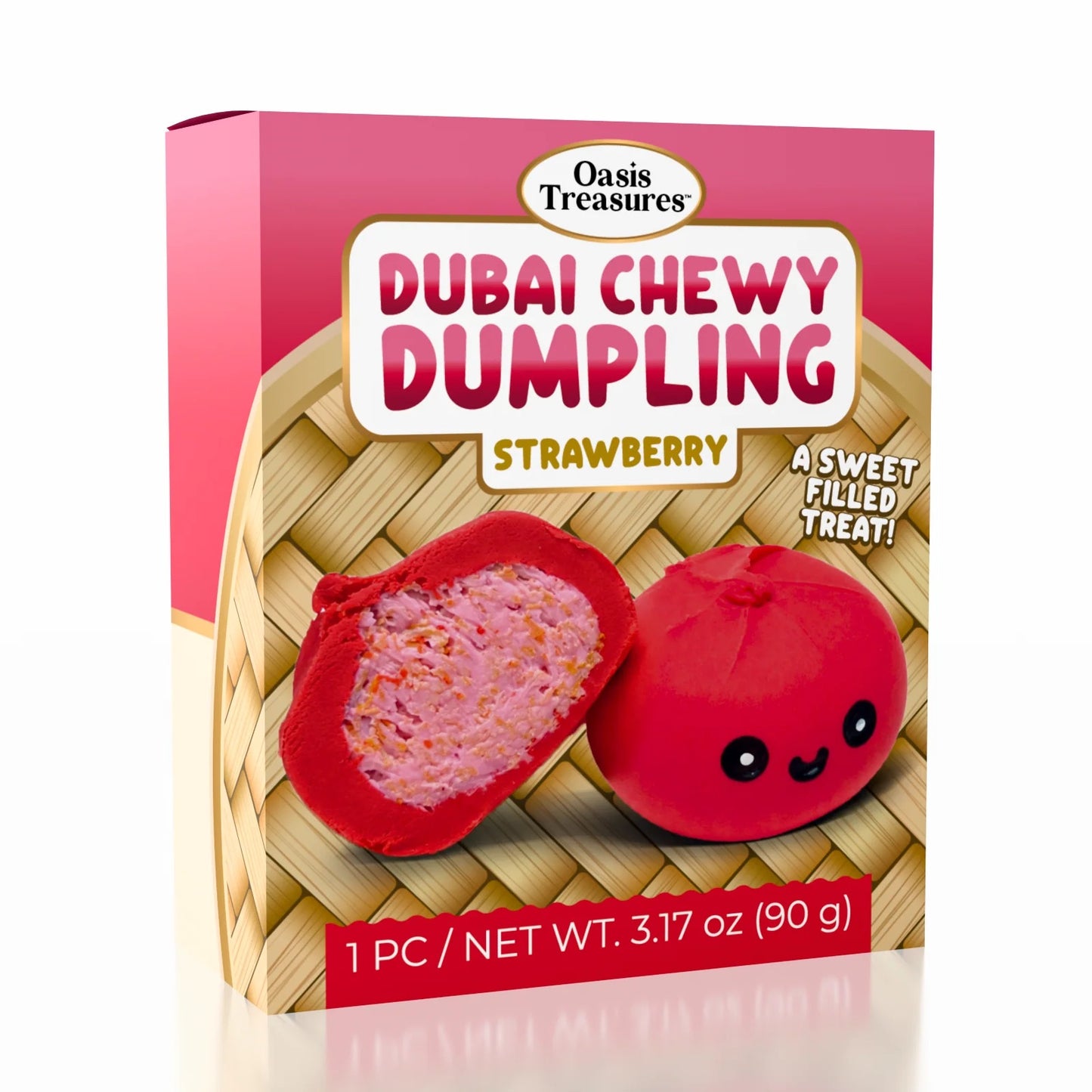 Dubai Chewy Dumpling Strawberry 3.17oz, 24ct Display Case