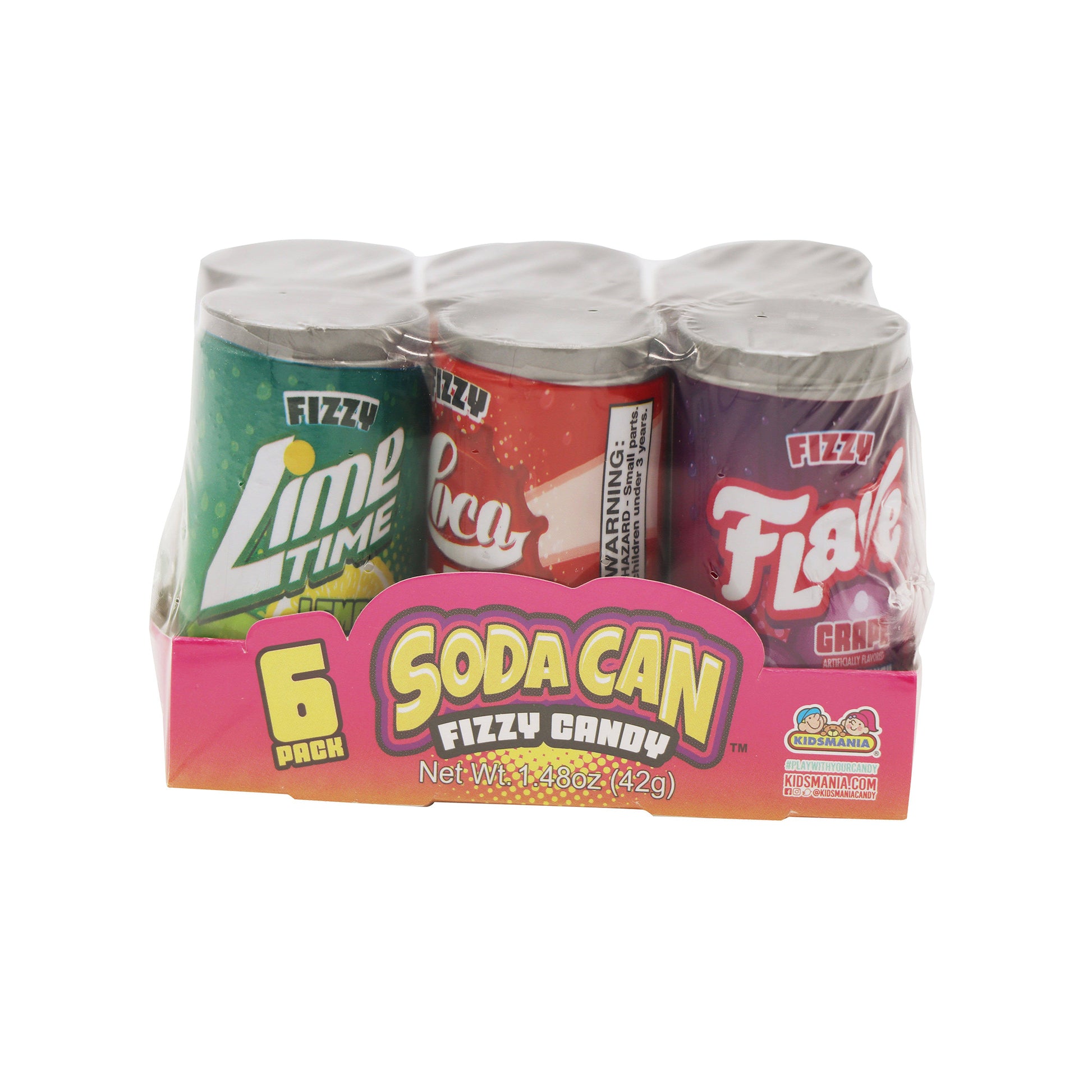 Kidsmania Fizzing Soda Cans Candy, 12ct