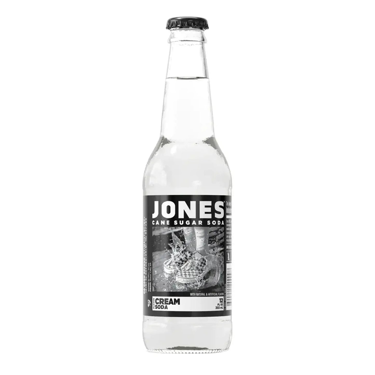 Jones Cream Cane Sugar Soda, 12ct Glass Bottles