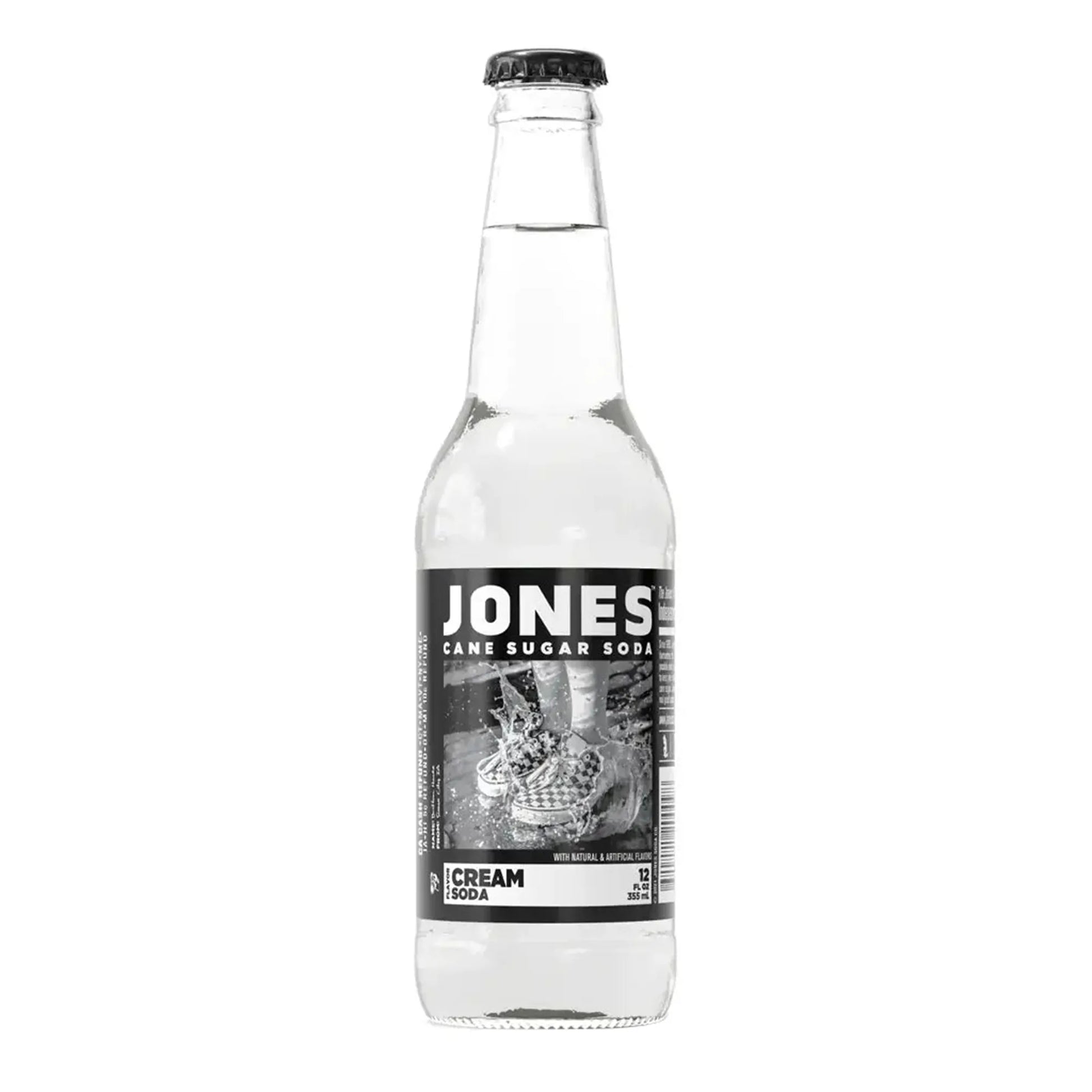 Jones Cream Cane Sugar Soda, 12ct Glass Bottles