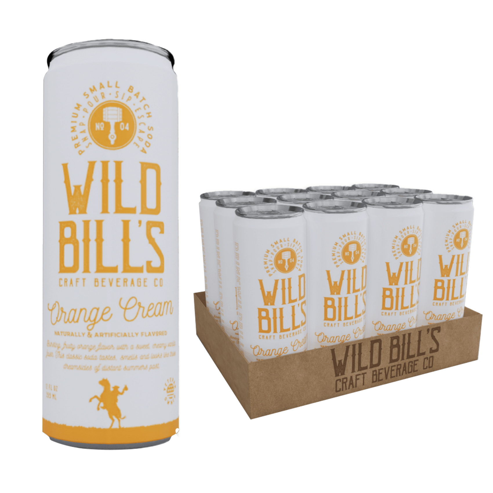 Wild Bill's Orange Cream, 12oz Cans, 12ct