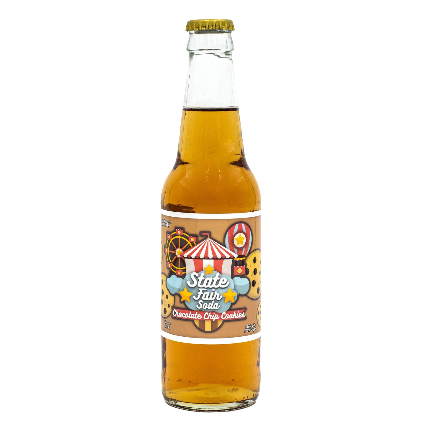 State Fair Soda, Chocolate Chip Cookies 12ct Glass Bottles