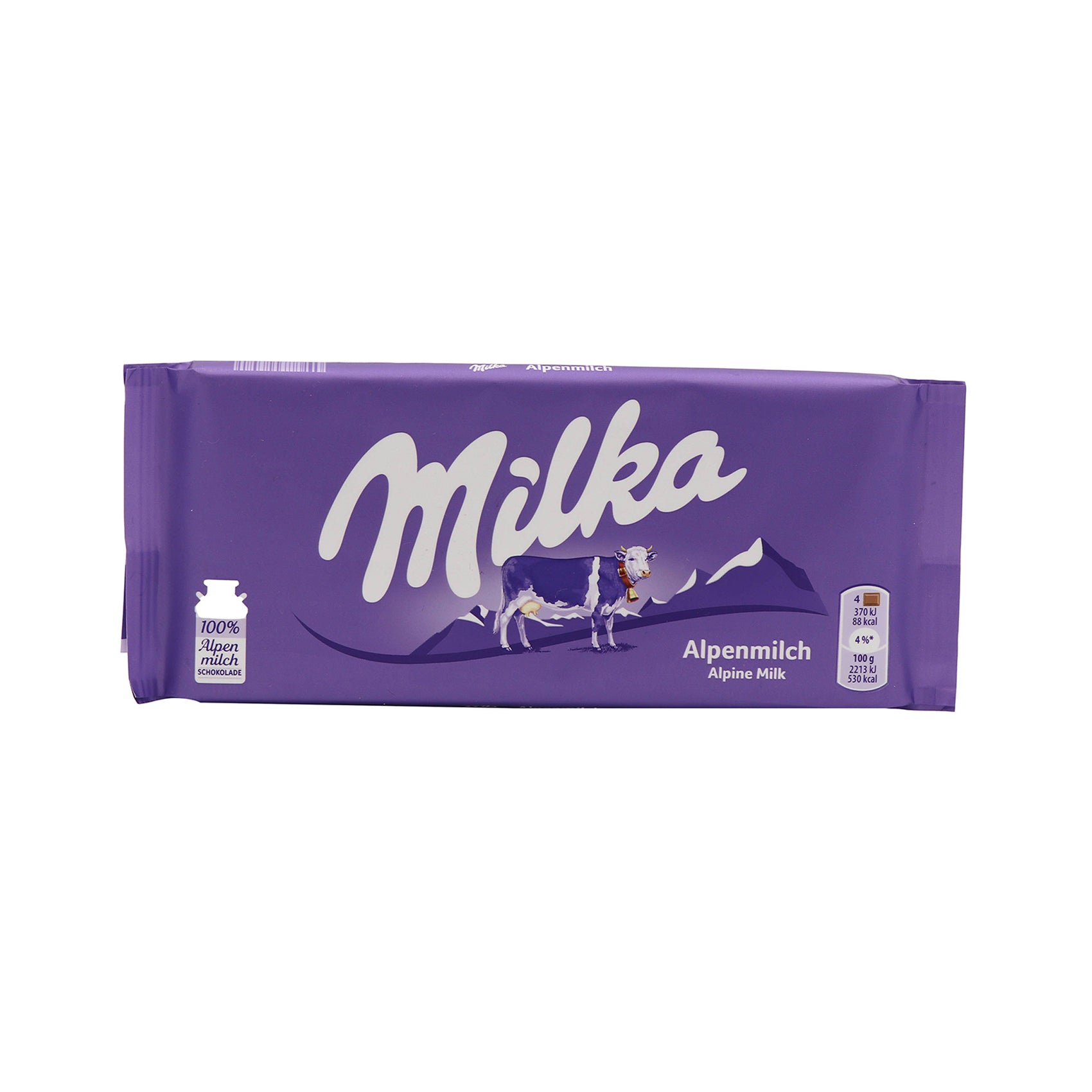 Milka Alpine Milk, 3.5oz, 100g, 24ct Case