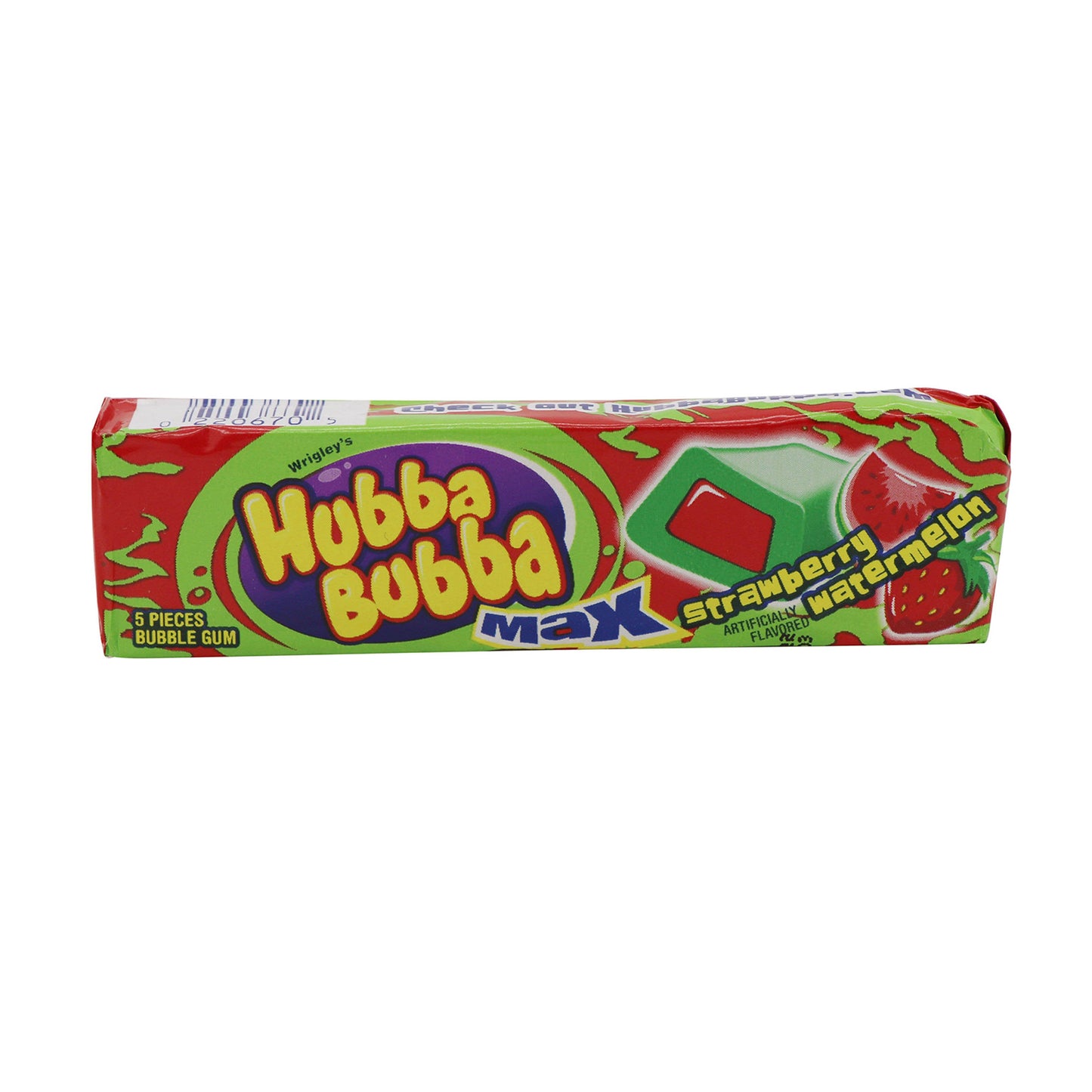 Hubba Bubba Strawberry Watermelon Bubble Gum, 18ct