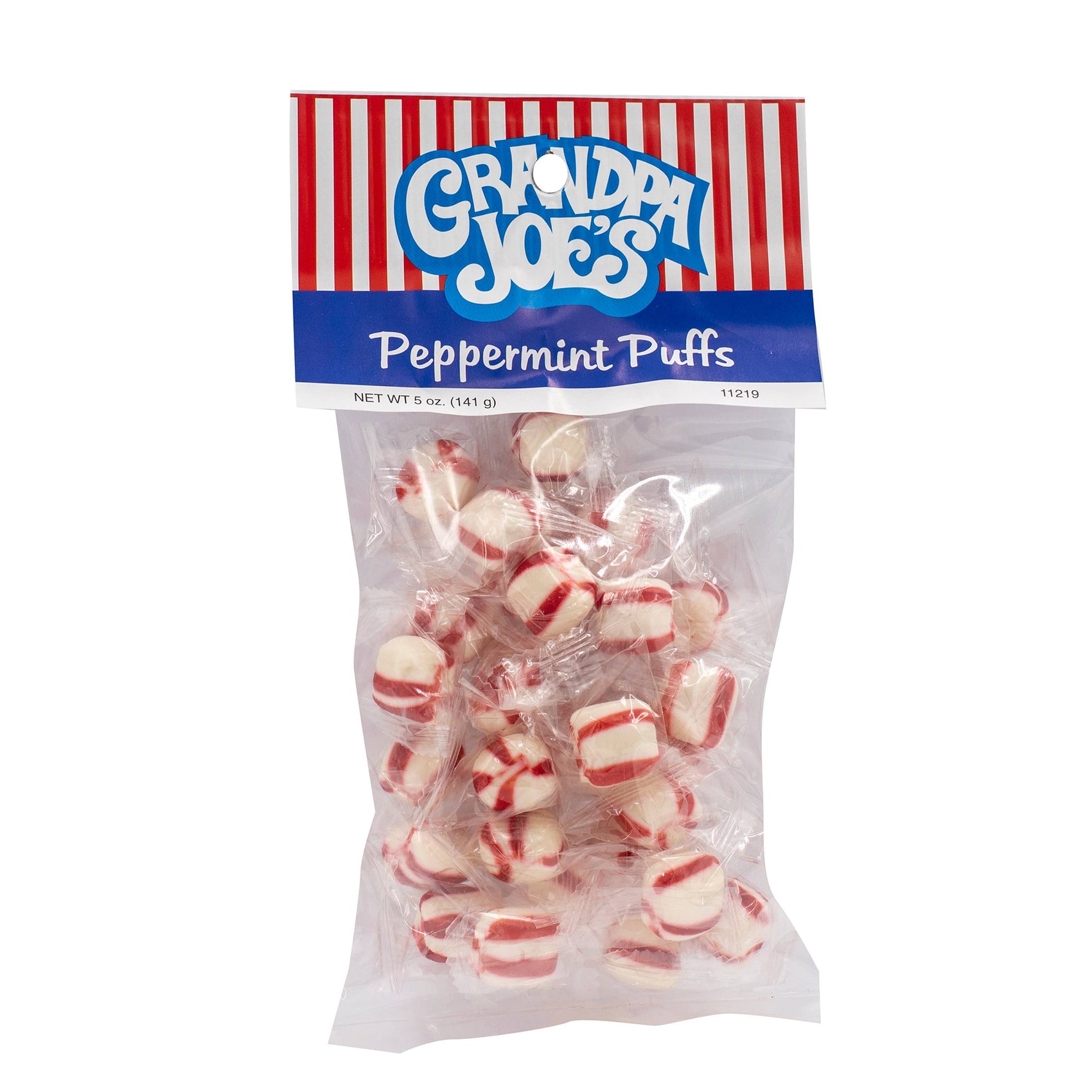 Grandpa Joe's Peg Bags, Peppermint Puffs, 5oz, 12 Ct Case
