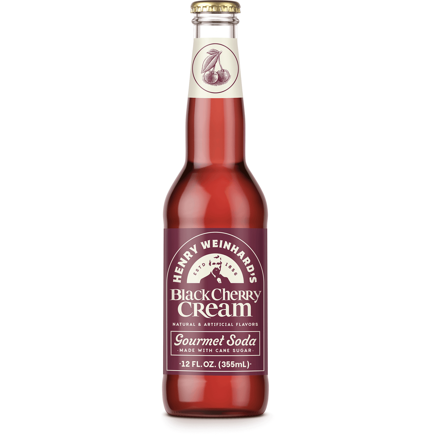 Henry Weinhard Black Cherry Cream, 12oz Glass Bottle 12ct